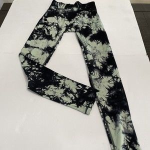 Sweaty Betty Leggings Womens Small Tie Dye Athlete Mint Black Workout Gym
